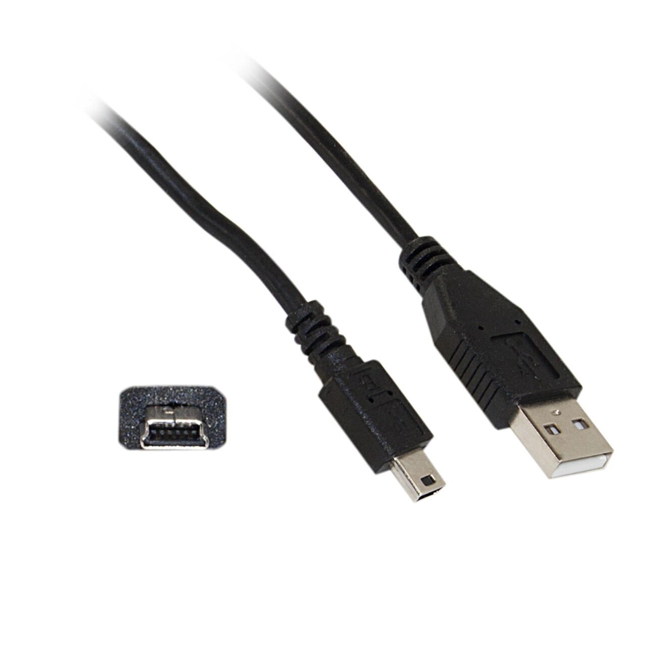 Cable Wholesale Offex Wholesale Usb Type A Male - Mini-B Male Cable, 5 Pin, Black, 10 Ft